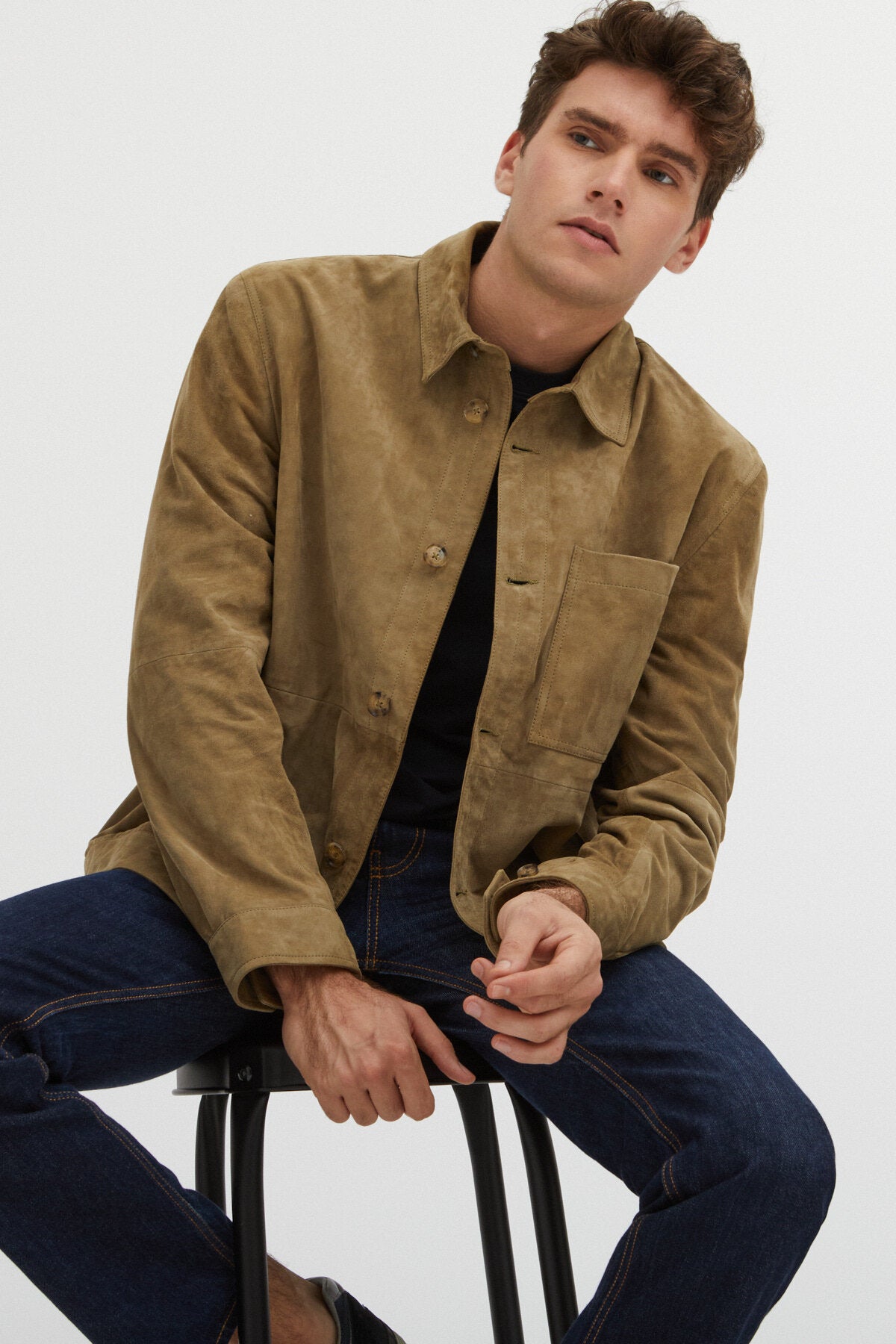 Suede Overshirt Bark Baracuta