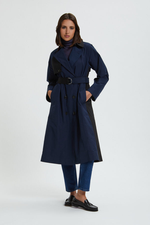 Trench classico con cintura donna