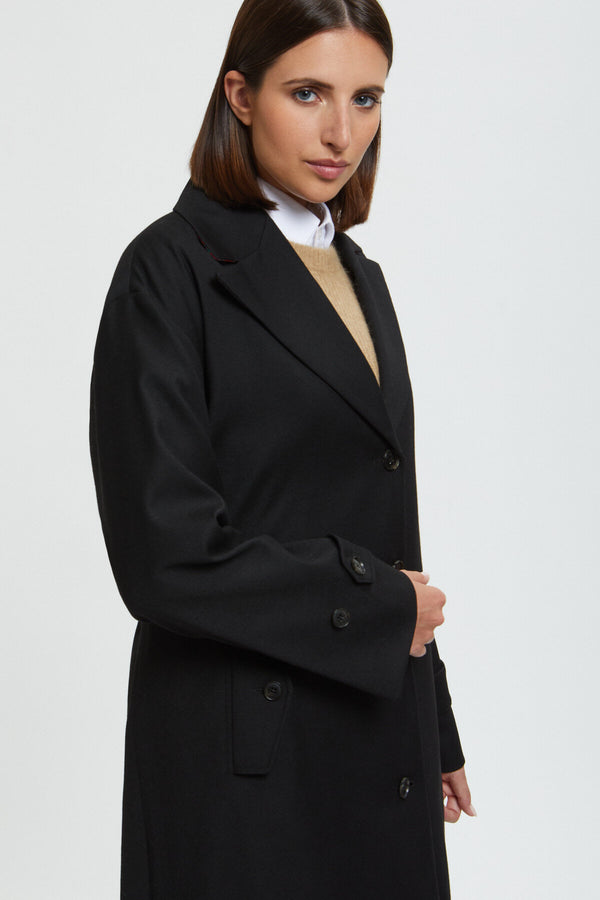 Women's Solid Wool Trench