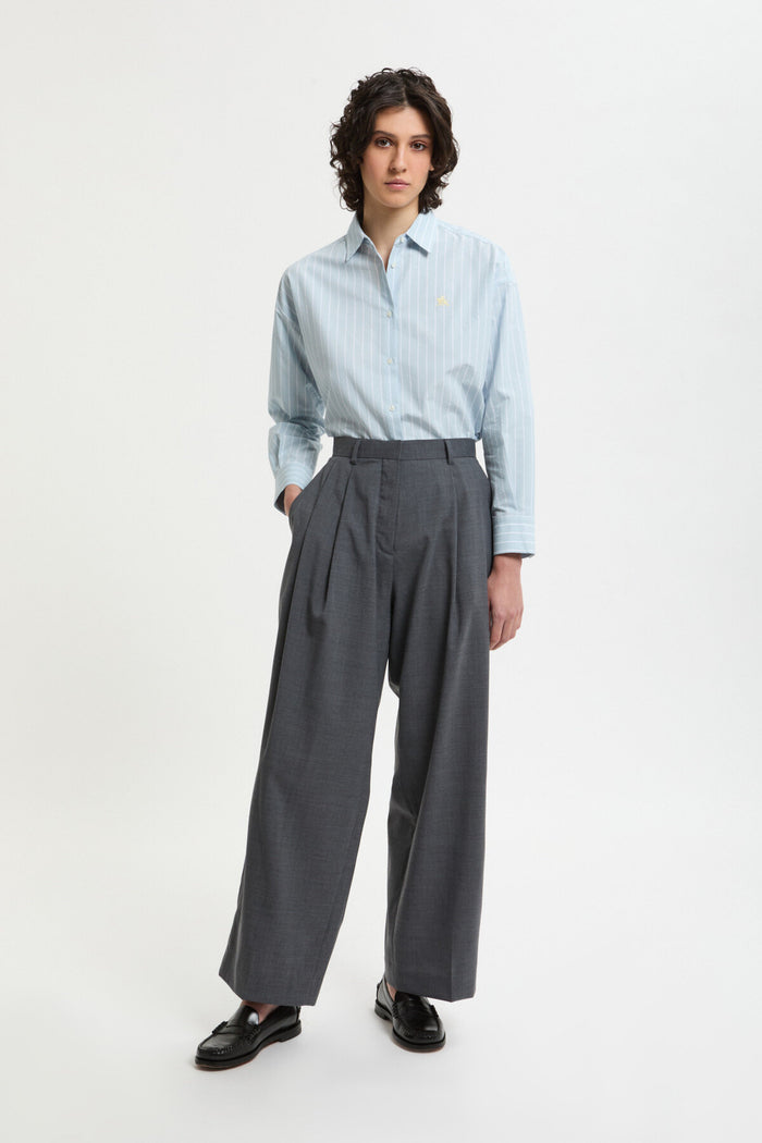 baracuta Wide Tapered Trousers Dark grey