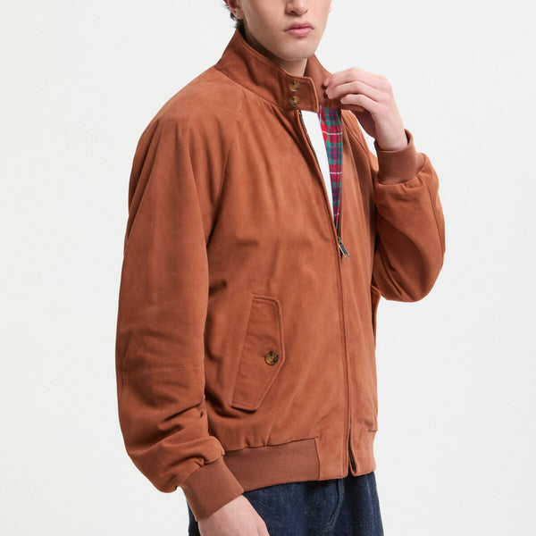 J.Crew: Harrington Jacket In Italian Suede For Men