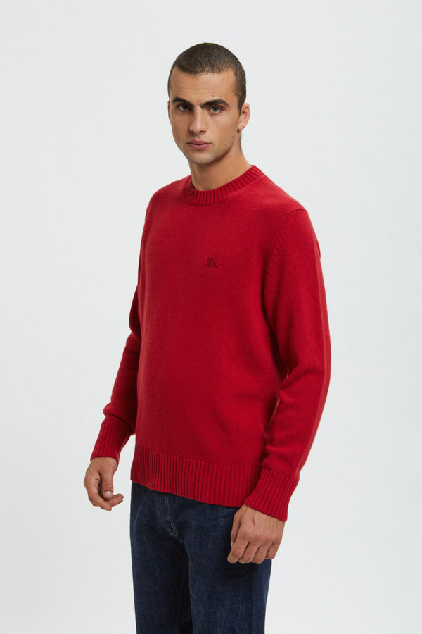 Maglione girocollo in lana merino