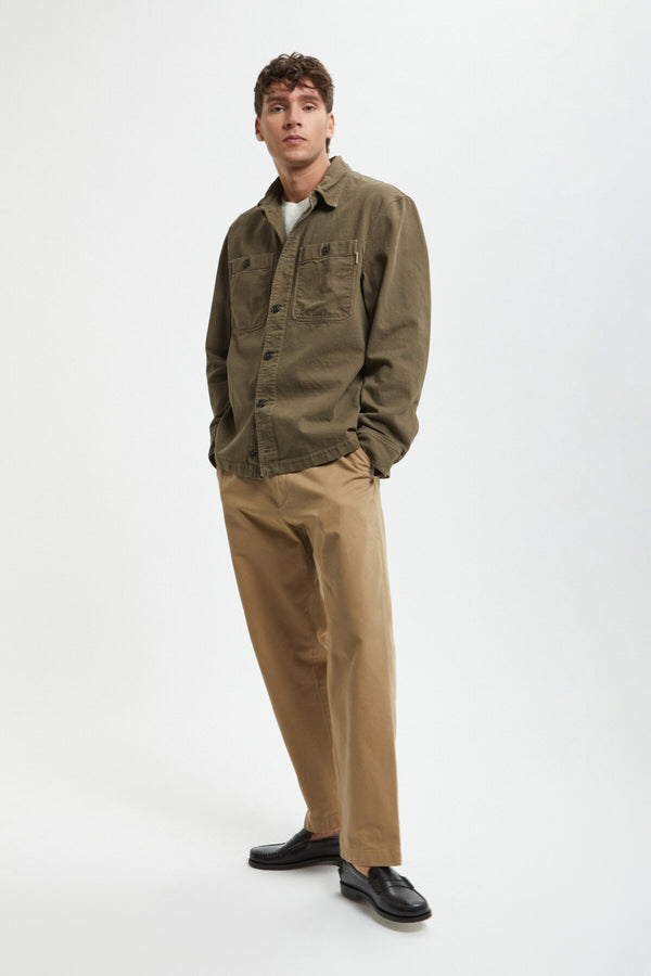 Canvas Garment Dyed Overshirt